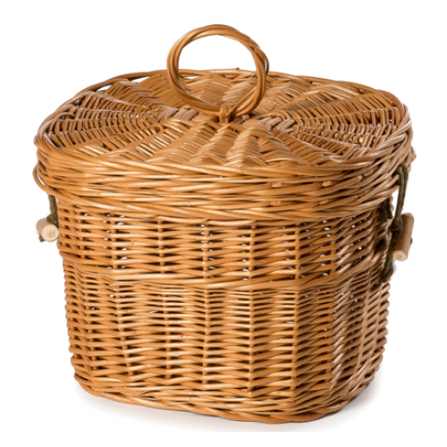 Ferndale Wicker Willow Cremation Ashes Casket. Eco Friendly Values